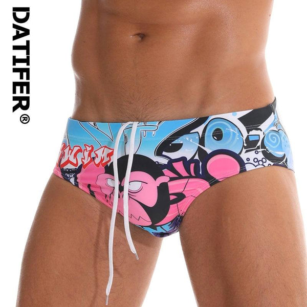 Datifer Men Swimwear Size XXL Sexy Low Boxers Men's Swim Brief Sportive Beachwear Shorts Sunga Man 2019 Swimsuit Bain YK02B
