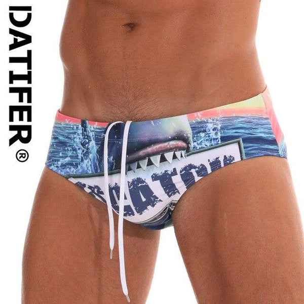 Datifer Men Swimwear Size XXL Sexy Low Boxers Men's Swim Brief Sportive Beachwear Shorts Sunga Man 2019 Swimsuit Bain YK02B