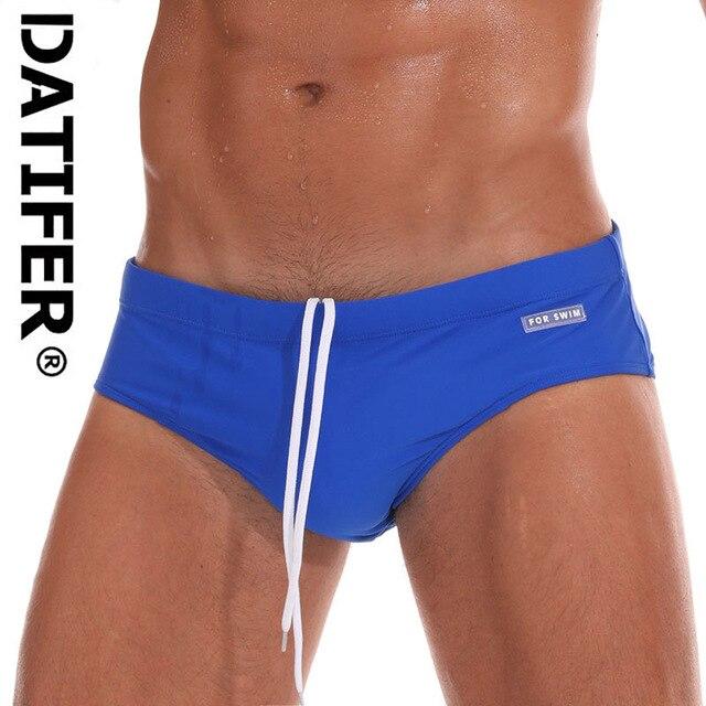 Datifer Men Swimwear Size XXL Sexy Low Boxers Men's Swim Brief Sportive Beachwear Shorts Sunga Man 2019 Swimsuit Bain YK02B