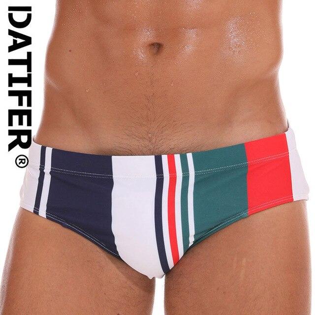 Datifer Men Swimwear Size XXL Sexy Low Boxers Men's Swim Brief Sportive Beachwear Shorts Sunga Man 2019 Swimsuit Bain YK02B