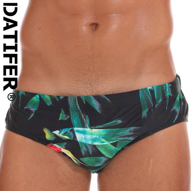 Datifer Men Swimwear Size XXL Sexy Low Boxers Men's Swim Brief Sportive Beachwear Shorts Sunga Man 2019 Swimsuit Bain YK02B