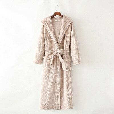 Winter Thickening Warm Flannel Hooded Bathrobe Men Dressing Gown Coral Fleece Bath Robe Male Sleepwear Nightgown Kimono Homme