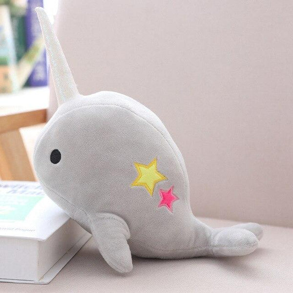 25CM/35cm Narwhal whale binary star doll plush Toy soft animal ocean sea stuffed Toys for Children Christmas Gift kid Brinquedos