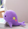 25CM/35cm Narwhal whale binary star doll plush Toy soft animal ocean sea stuffed Toys for Children Christmas Gift kid Brinquedos