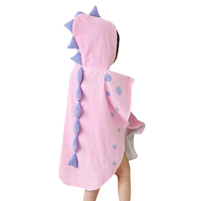 Hooded dinosaur modeling kid Bathrobe Cartoon Towel bath robe/girls and boys beach towels children gift