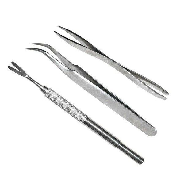 Pet Dog Flea Remover Tick Removal Tool Stainless Steel Double Head Fork Tweezers Clip Dogs Cat Puppy Supplies