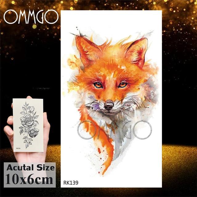 OMMGO 3D Rhombus Triangle Skull Nun Temporary Tattoo Sticker For Men Women Arm Leg Tatoo Paper Waterproof Body Art Black Tattoos