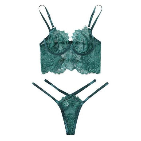 Porno Sexy Lingerie Women Sexy Underwear Lenceria mujer Erotic Langerie Open Bust Transparent Babydoll Lace Bra and Panty Set