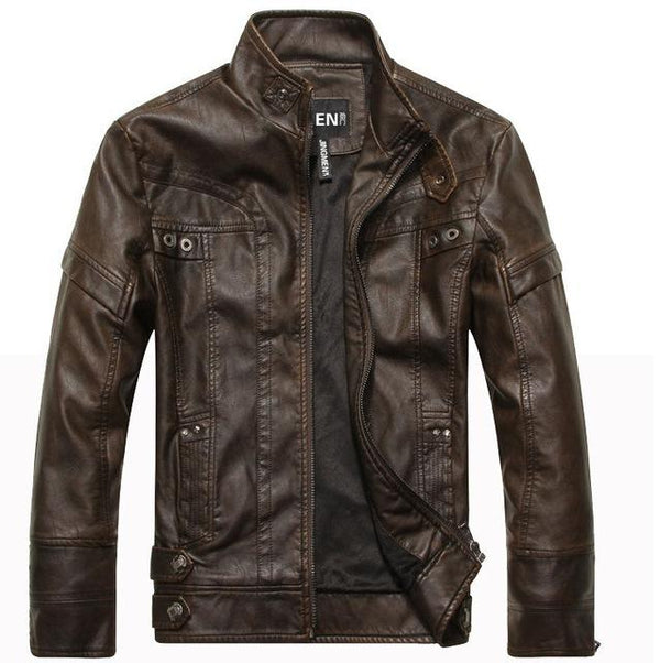 New arrive brand motorcycle leather jacket men men's leather jackets