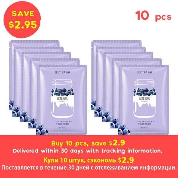 BEOTUA Face Mask Natural Fruit Extracts Hyaluronic Acid Facial Masks Moisturizing anti acne aging whitening Skin Care Masks