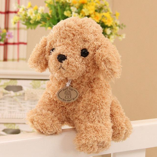18CM Cute Simulation Puppy Plush Toys Teddy Dog Kids Dolls Curly Stuffed Pet Soft Anime Decor Collection Toys For Children Kids
