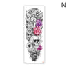 Arm Sleeve Tattoo Sketch Lion Tiger Waterproof Temporary Tattoo Sticker Wild Fierce Animal Men Full Bird Totem Tattoo 48cmx17cm