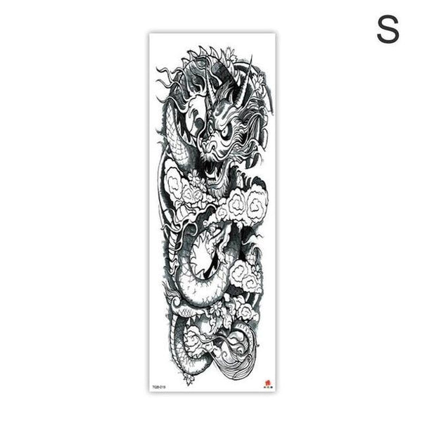 Arm Sleeve Tattoo Sketch Lion Tiger Waterproof Temporary Tattoo Sticker Wild Fierce Animal Men Full Bird Totem Tattoo 48cmx17cm