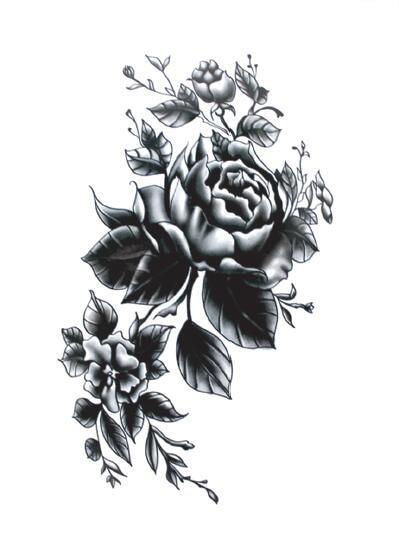 Lotus Flowers Big Temporary Tattoo Sticker Waterproof Women Girls Back Shoulder Chest Fake Tattoos 11X15cm