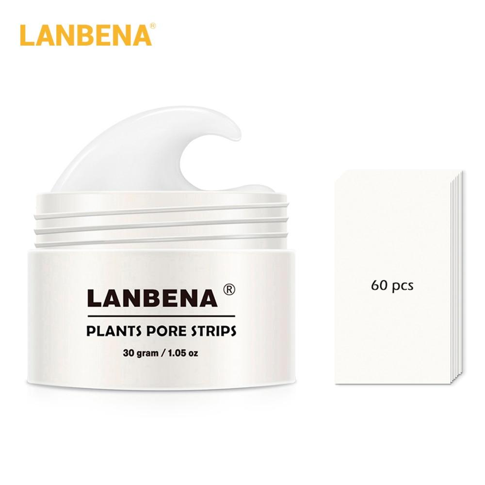 LANBENA 60pcs paper Blackhead Remover Nose Mask Pore Strip Black Mask Anti Acne Treatment Black Deep Cleansing Skin Care TSLM1