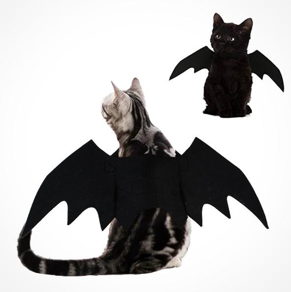 2019 New Halloween Pet Dog Costumes Bat Wings Vampire Black Cute Fancy Dress Up Halloween Pet Dog Cat Costume