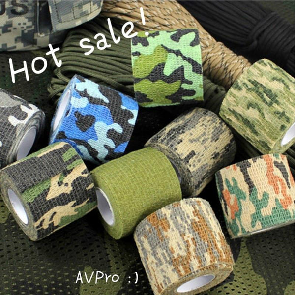 5 x 4.5CM Camouflage Camo Elastoplast Adhesive Bandage Wrap Stretch Self Adherent Tape Wrist Ankle Slices Tattoo Grip Accessory