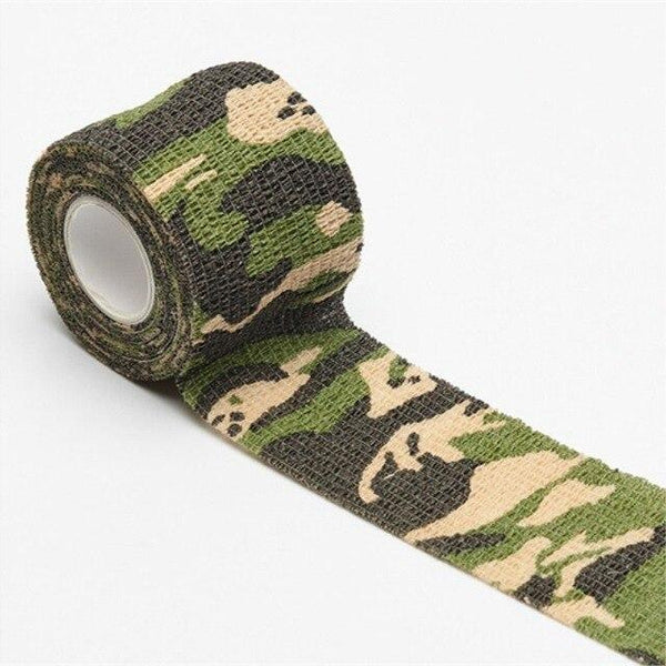 5 x 4.5CM Camouflage Camo Elastoplast Adhesive Bandage Wrap Stretch Self Adherent Tape Wrist Ankle Slices Tattoo Grip Accessory