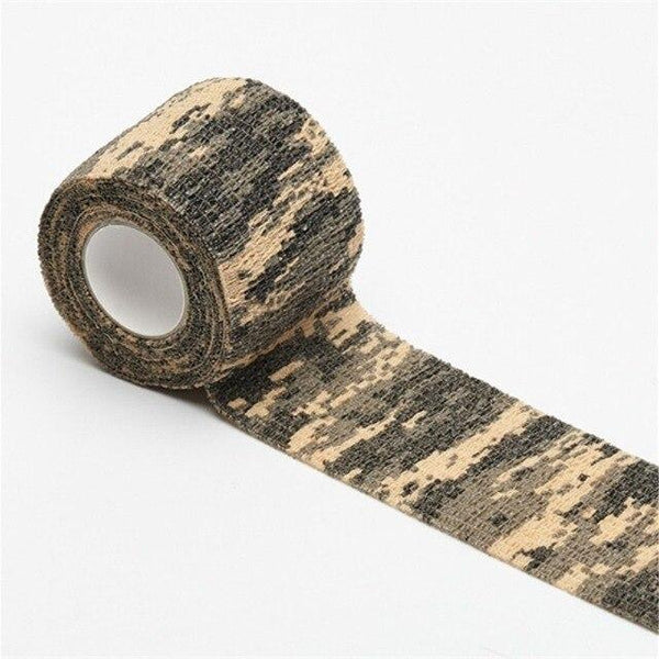 5 x 4.5CM Camouflage Camo Elastoplast Adhesive Bandage Wrap Stretch Self Adherent Tape Wrist Ankle Slices Tattoo Grip Accessory