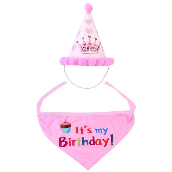 High Quality Sequined Pet Birthday Hat with Bib Cat Dog Party Hat and Bib Birthday Outfit Decoration Pet Accessories Dropship