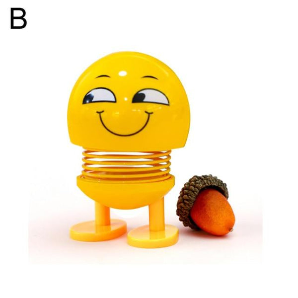 Car Interior Dashboard Decoration Creative Toys Cute Cartoon Funny Emoji Shaking Head Toys  Car Ornament Smilely Car Accessories
