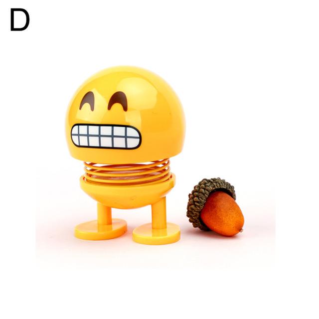 Car Interior Dashboard Decoration Creative Toys Cute Cartoon Funny Emoji Shaking Head Toys  Car Ornament Smilely Car Accessories