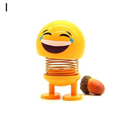 Car Interior Dashboard Decoration Creative Toys Cute Cartoon Funny Emoji Shaking Head Toys  Car Ornament Smilely Car Accessories