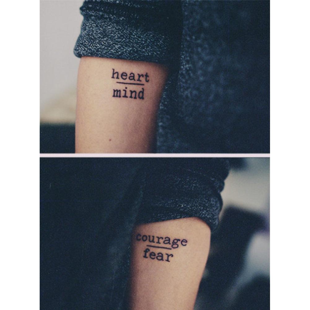 Fashion New Temporary Tattoo Sticker English Words Pattern Body Art Waterproof