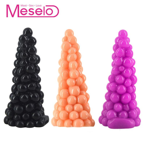 Meselo Novelty Grape Shape Anal Plug Big Butt Plug Gay Sex Toys For Men Woman Masturbator Huge Dildo Anal Beads Sex Products New
