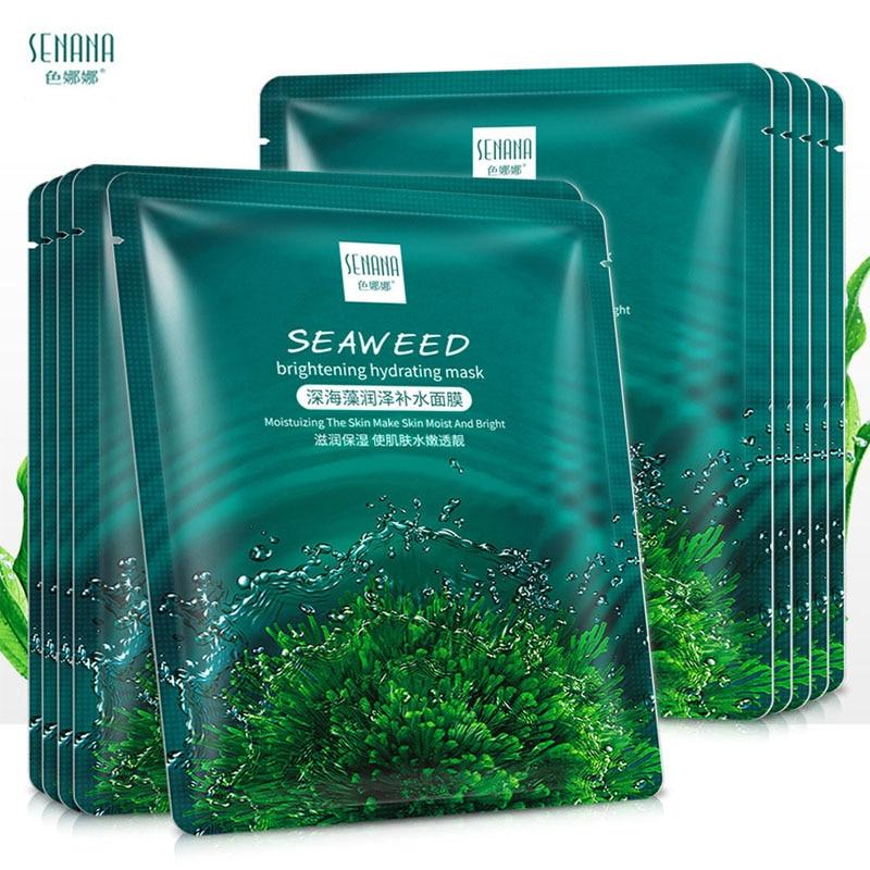 Seaweed Brightening Hydrating Skin Care Oil Control Mask  Whitening Shrink Pore Anti Aging Anti Wrinkle Moistuizing Facial Mask