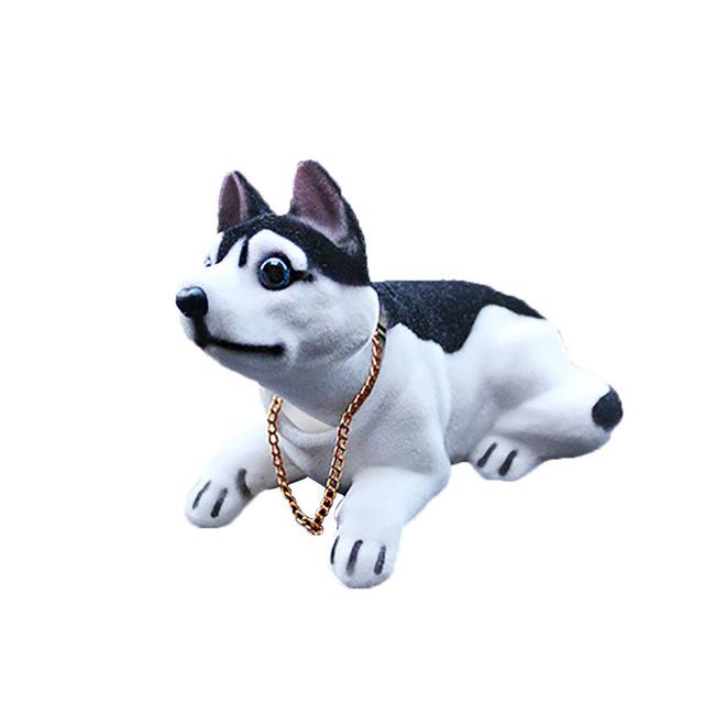 kongyide Car Ornaments Cute Creative Car Doll Shaking Head Dog Ornaments Car Interior Decorations  mar13