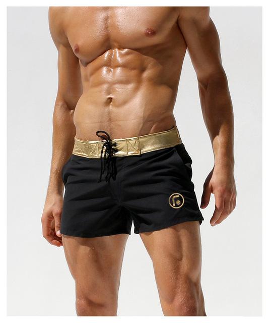 Hot Sale 2019 Patchwork Men's Swimming Trunks For Bathing Swimwears Men Swimsuits Boxers Hot Sell Summer Beachwears Surf Briefs