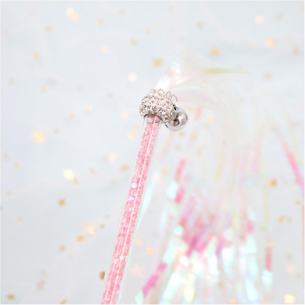 Pet Toys Teasing Cute Wand Training Interactive Acrylic Teaser Funny Cat Stick Tassels Dangler Rod Kitten Feather Bell