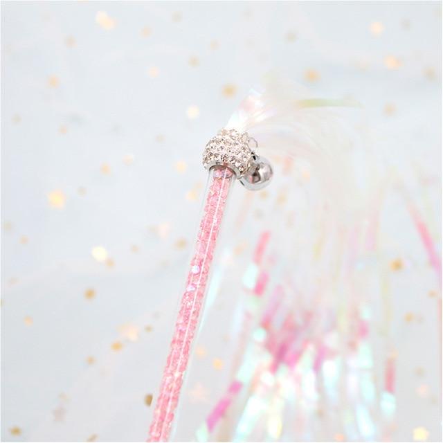 Pet Toys Teasing Cute Wand Training Interactive Acrylic Teaser Funny Cat Stick Tassels Dangler Rod Kitten Feather Bell