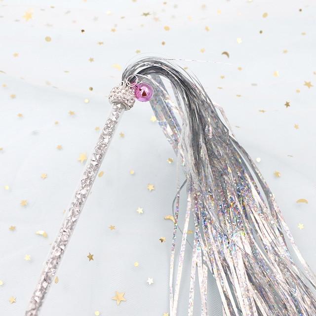 Pet Toys Teasing Cute Wand Training Interactive Acrylic Teaser Funny Cat Stick Tassels Dangler Rod Kitten Feather Bell