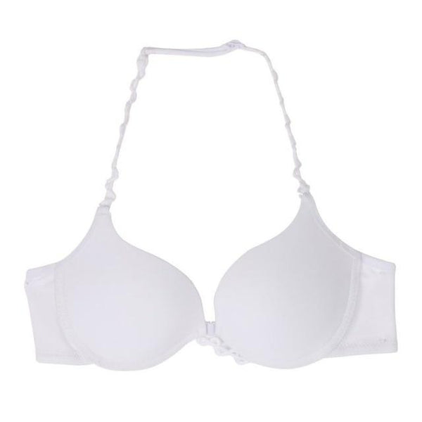 Convertible Halter Straps Padded Bra Brassieres Sexy Women Front Closure Push Up Bras