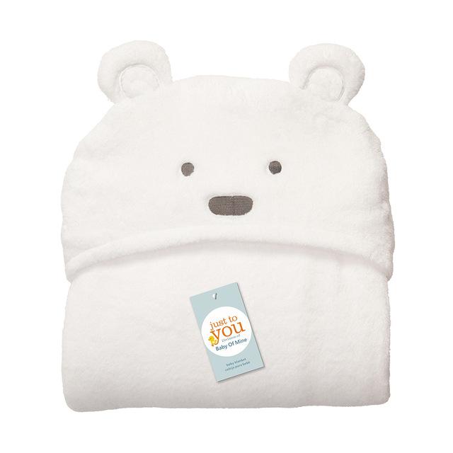 Lovely fleece baby bath towel cute animal shape kid hooded baby towel bathrobe cloak baby receiving blanket neonatal hold to be
