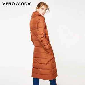 Vero Moda new 90% white duck down side pocket long down jacket women