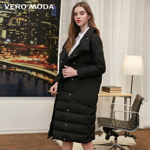 Vero Moda new 90% white duck down side pocket long down jacket women
