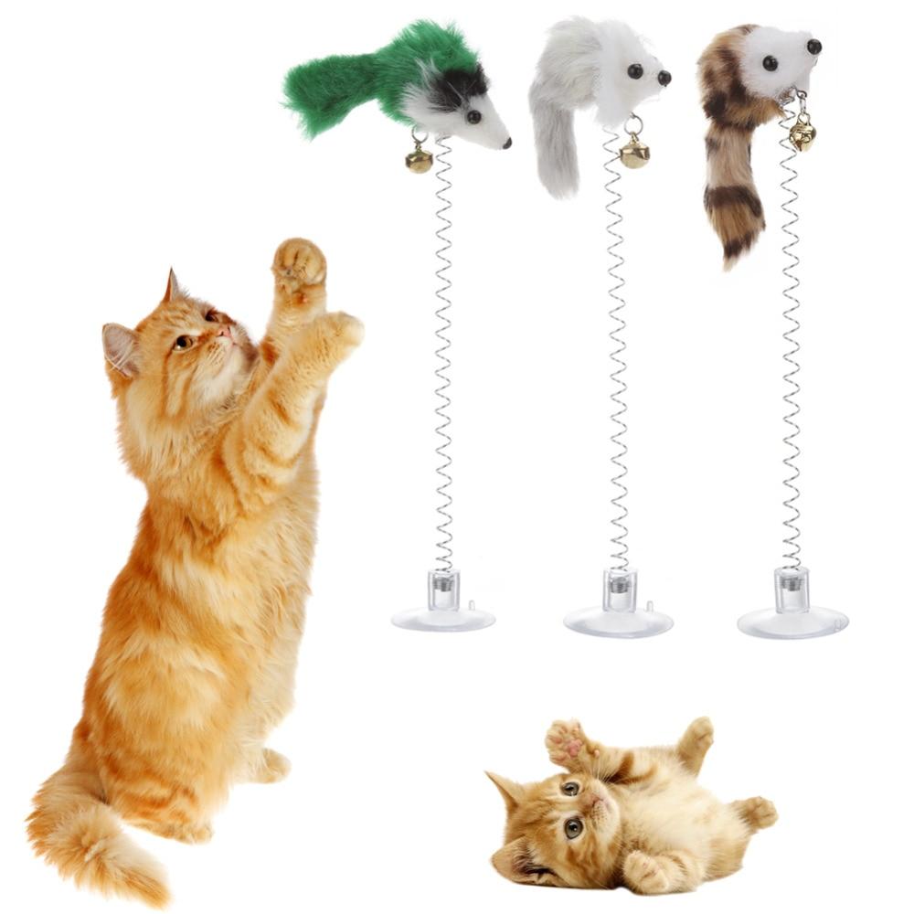 1/3Pcs Pet Cat Toy Elastic Feather False Mouse Toys Cat Kitten Interactive Cat Scratcher Teaser Pet Products for Cat Supplies
