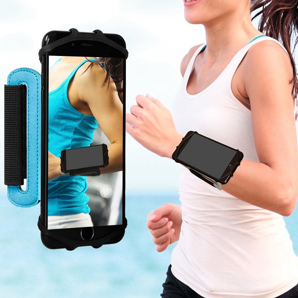 TOMSHOO 180Â° Rotatable Running Bag Phone Bag for Running Exercise Sports Accessories Run Wristband Workout Fitness Accessories