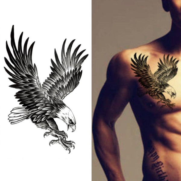 New Eagle Waterproof Temporary Body Art Arm Shoulder Chest Tattoo Sticker Women/Men Free Shipping Hot Sale