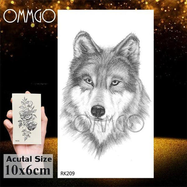 OMMGO Outspace Women Planet Brain Temporary Tattoo Sticker Waterproof Black Geometric Mountain Tatoos Body Art Fake Tattoo Paper