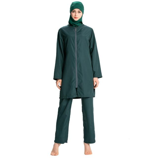 YONGSEN 2019 new Women Muslimah Islamic Swimsuit Sport Clothing Plus Size Burkinis Printed Floral Modest Muslim Swimwear Hijab