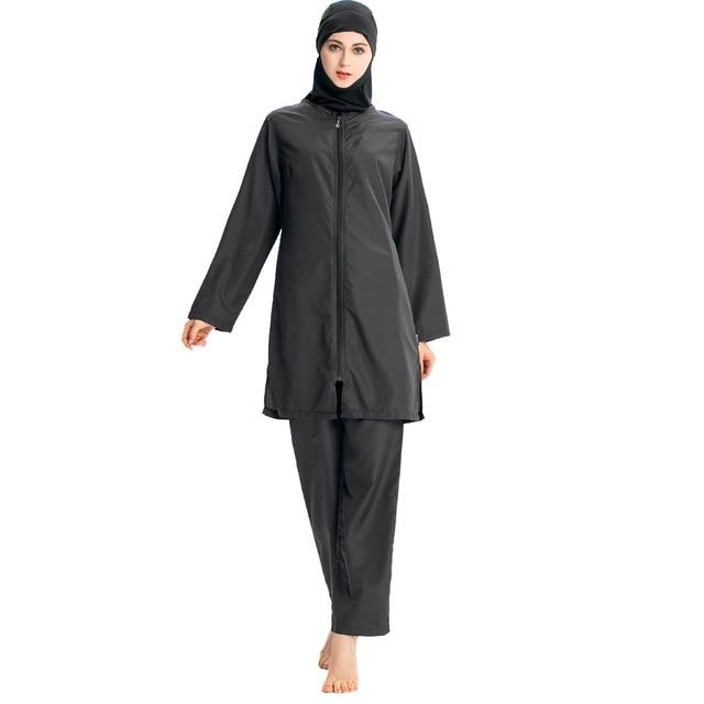 YONGSEN 2019 new Women Muslimah Islamic Swimsuit Sport Clothing Plus Size Burkinis Printed Floral Modest Muslim Swimwear Hijab