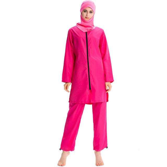 YONGSEN 2019 new Women Muslimah Islamic Swimsuit Sport Clothing Plus Size Burkinis Printed Floral Modest Muslim Swimwear Hijab