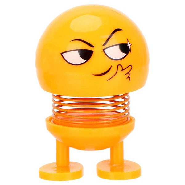 Funny Spring Dashboard Toy Car Ornaments Emoji Shaker Shaking Head Doll Auto Decors Interior Accessories