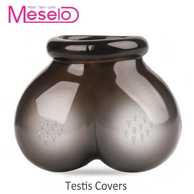 Meselo Male Testicle Toys Penis Testicle Bondage Scrotum Ball stretcher Ballsack Bull Bag Ball Stretcher Snug Sex Toys For Men