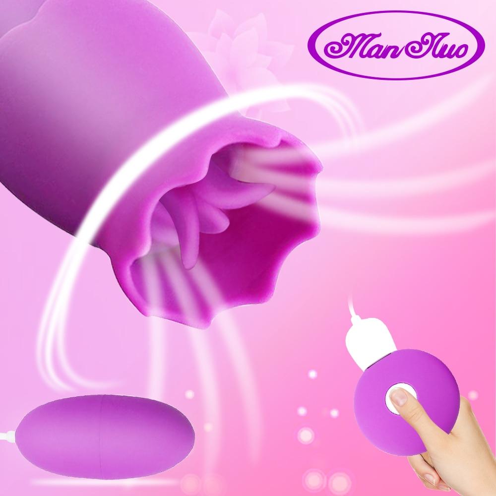 USB Charging Tongue Licking Jumping Eggs Vibrating Egg Vagina Vibration Nipple Sucker Sex Toys for Woman Female Masturbator