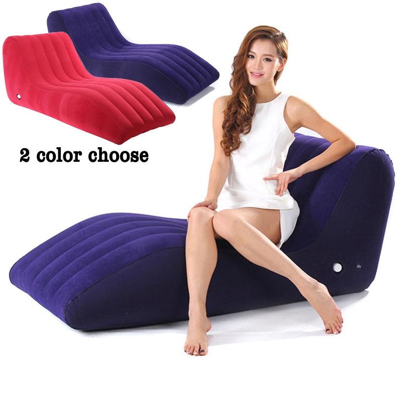 S-Shape Inflatable Sofa Sex Chair Furniture Sex Toys For Couples Adult Games Sex Furniture Cushion Position Love Lounge Chair